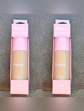 2 x Prolux Cosmetics Matte Foundation in Linen 1.35fl oz BNIB